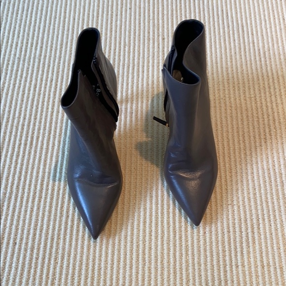 Le Bon Marche Rive Gauche grey leather booties - Picture 3 of 6